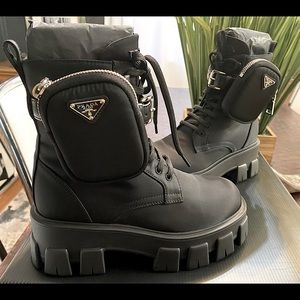 💯 Authentic Prada Re Nylon Monolith Boot US6/UK3